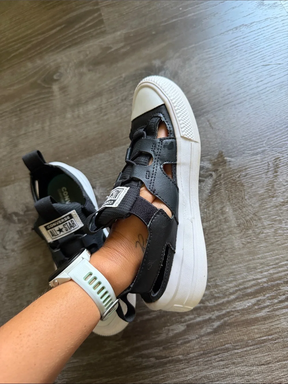 Converse Kids Black and White All Star Low-Top Sandals